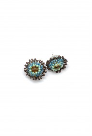 Crystal Beaded Stud Earrings